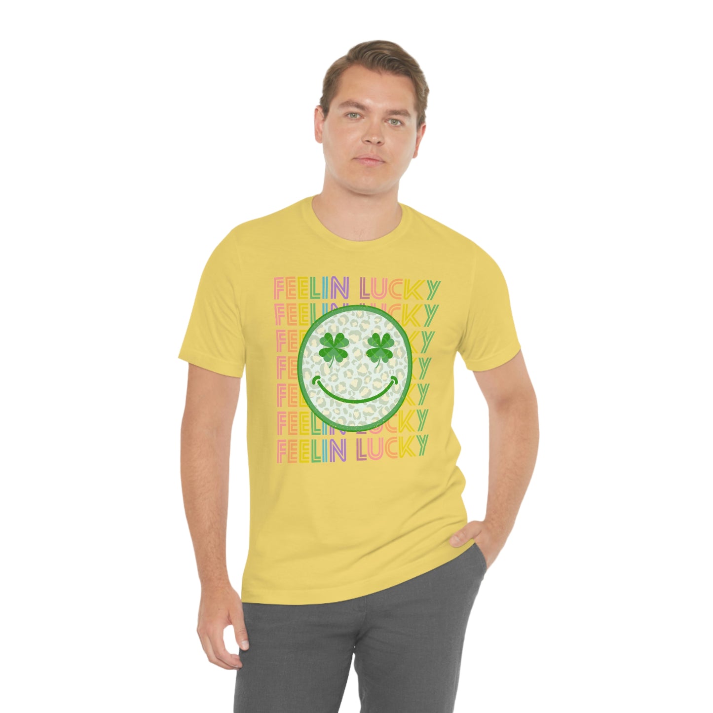 St. Patrick's Day "Feelin Lucky" Unisex Jersey Short Sleeve Tee