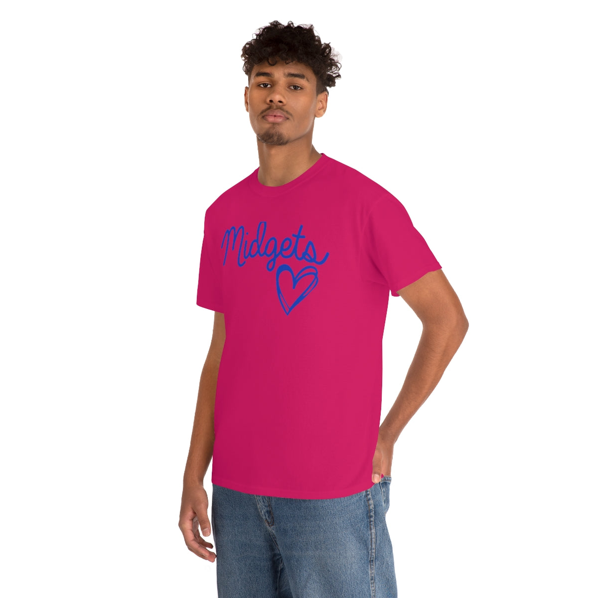 Midget Blue Heart Unisex Heavy Cotton Tee