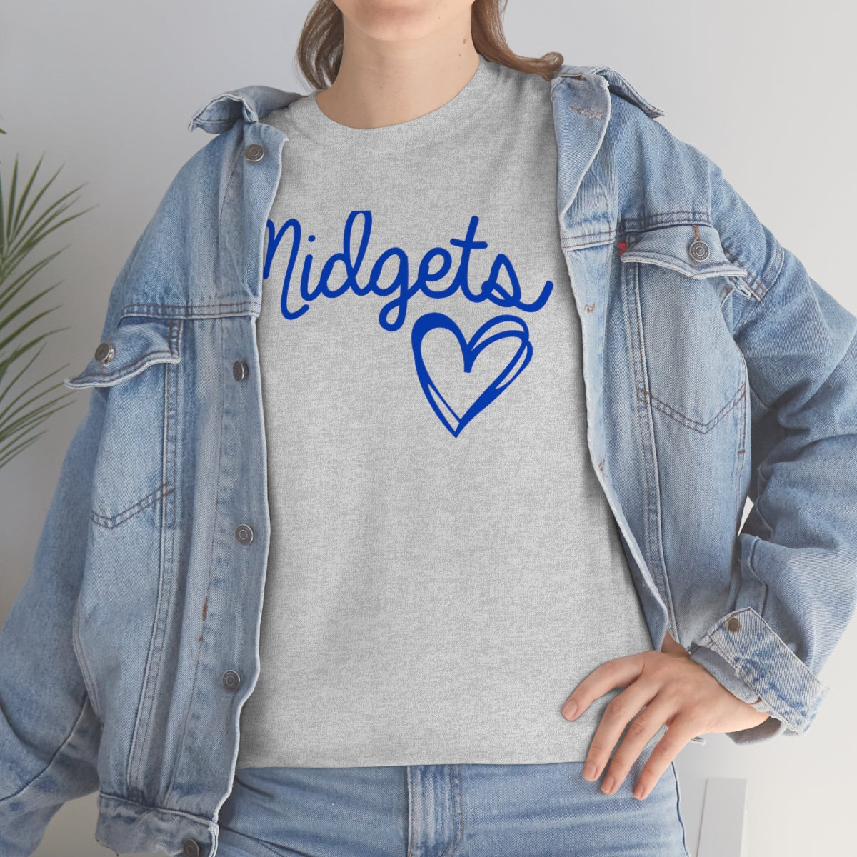 Midget Blue Heart Unisex Heavy Cotton Tee
