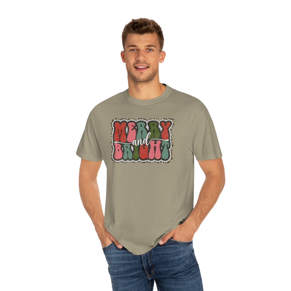 Merry and Bright Unisex Garment-Dyed Comfort Colors PREMIUM T-shirt