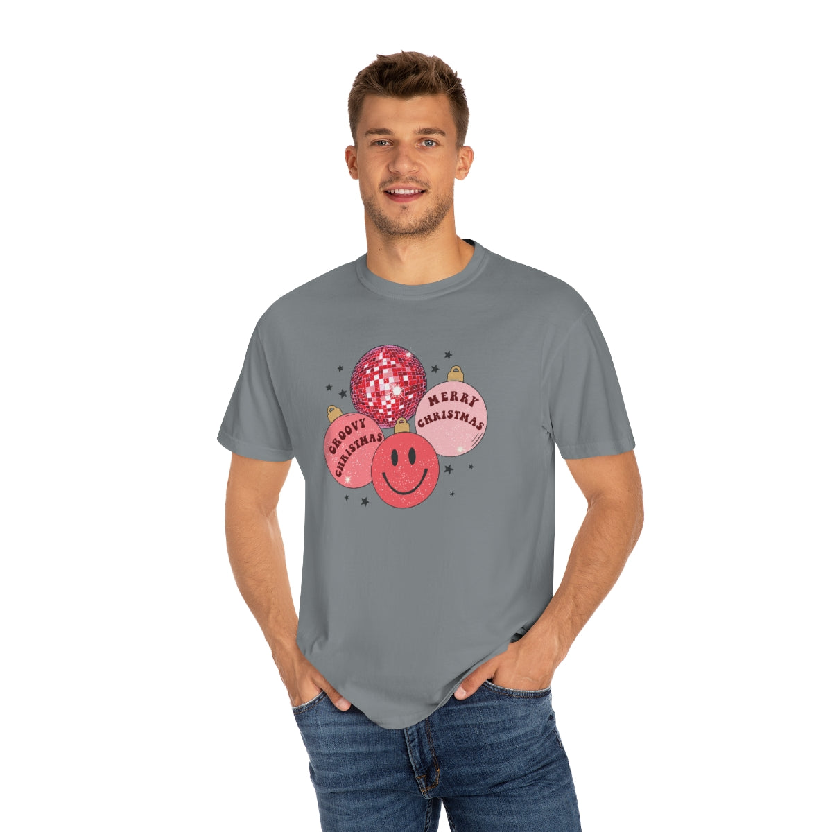 Groovy Christmas Unisex Garment-Dyed Comfort Colors PREMIUM T-shirt