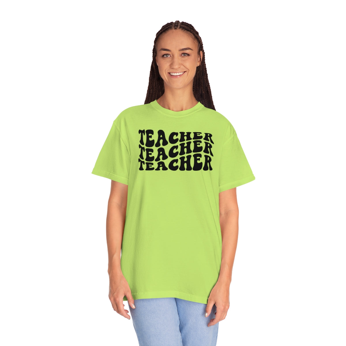 Teacher Black Print Unisex Garment-Dyed PREMIUM T-shirt