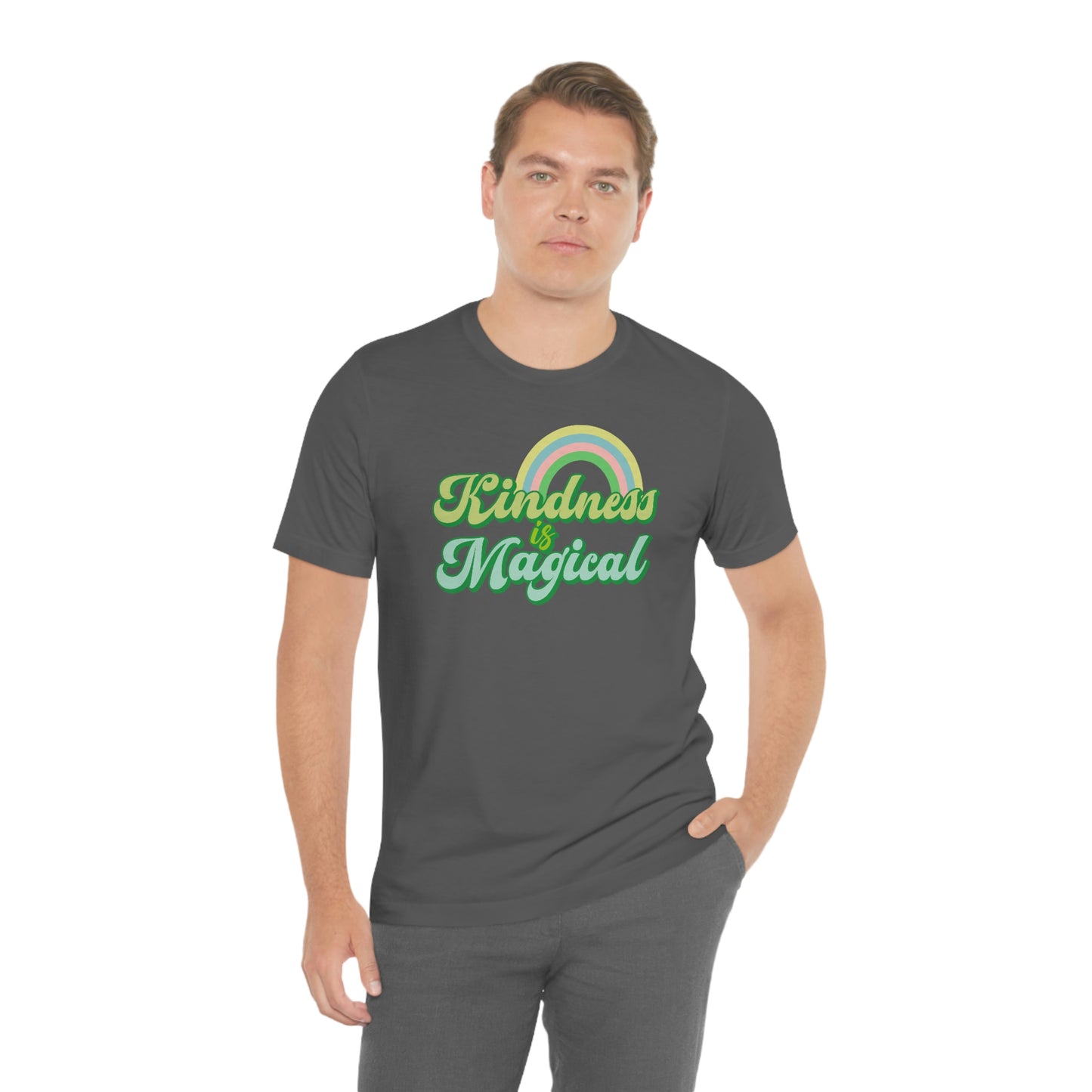 St. Patrick's Day "Kindness is Magical" - Front Side Only Unisex Jersey Short Sleeve Tee