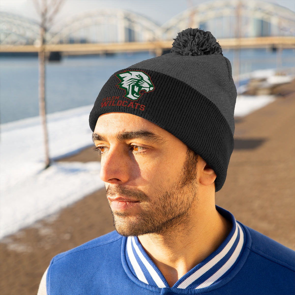 Salem Wildcats Pom Pom Beanie