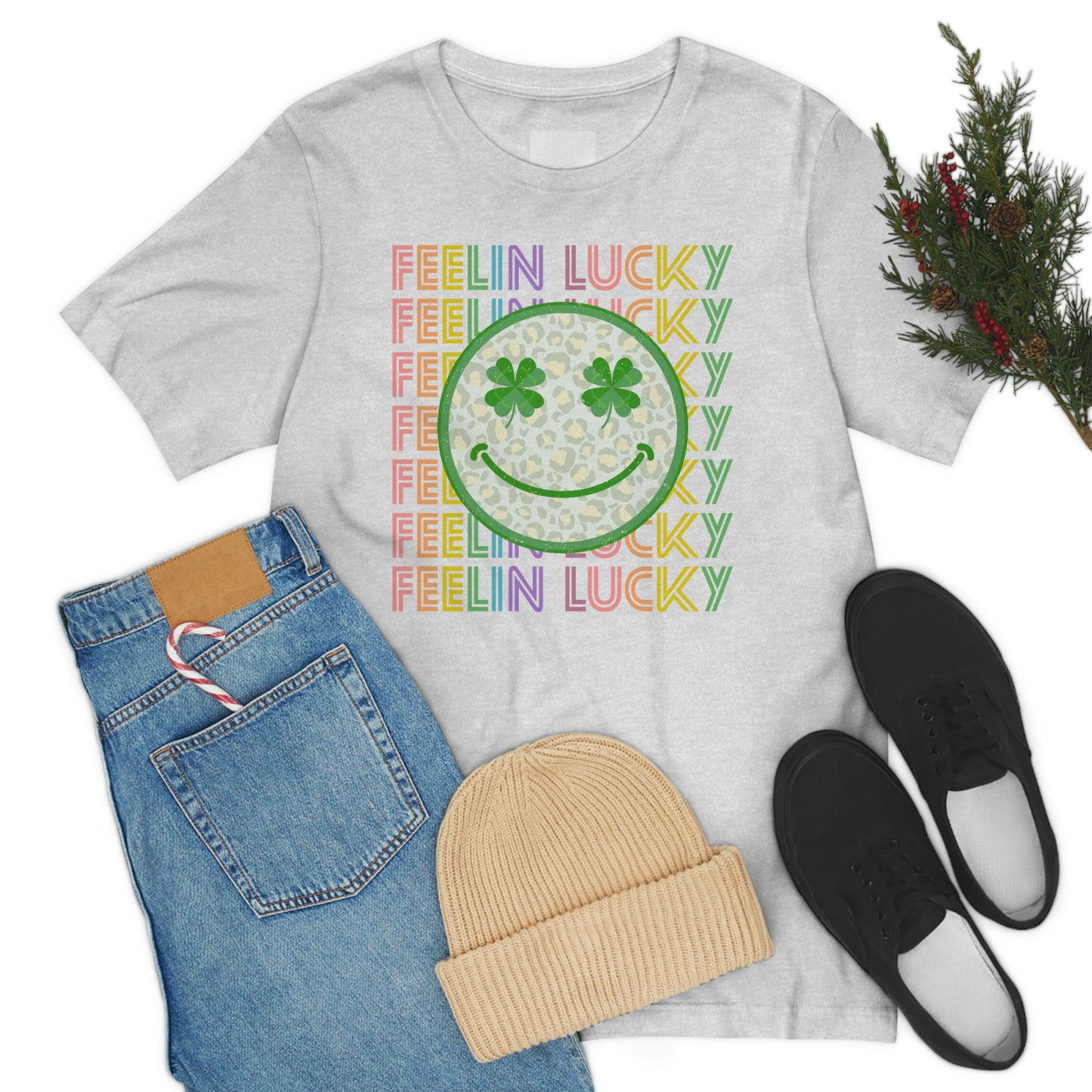 St. Patrick's Day "Feelin Lucky" Unisex Jersey Short Sleeve Tee