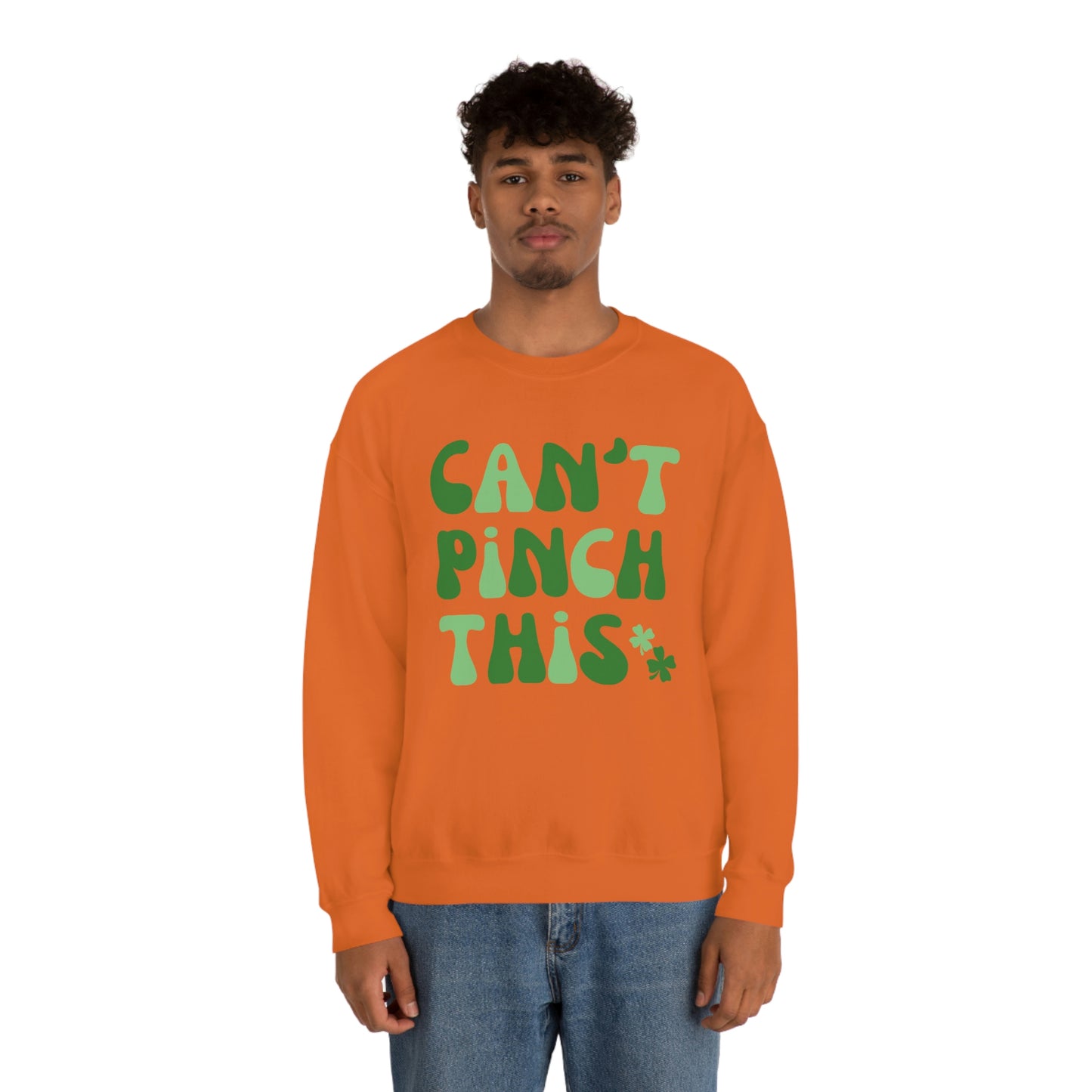 St. Patrick's Day "Can't Pinch This" Design Unisex Heavy Blend Crewneck Sweatshirt