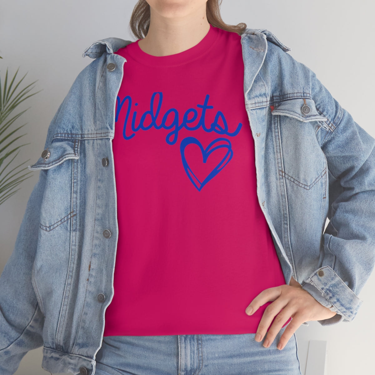 Midget Blue Heart Unisex Heavy Cotton Tee