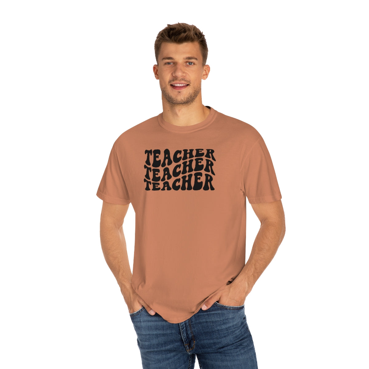 Teacher Black Print Unisex Garment-Dyed PREMIUM T-shirt