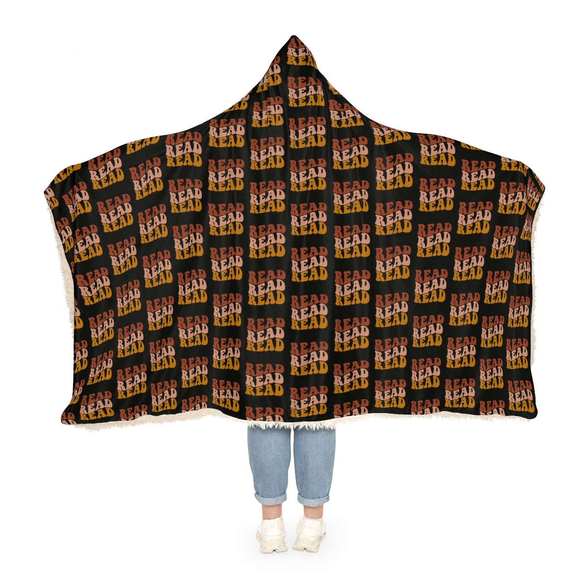 Black "Read Read Read" Snuggle Blanket