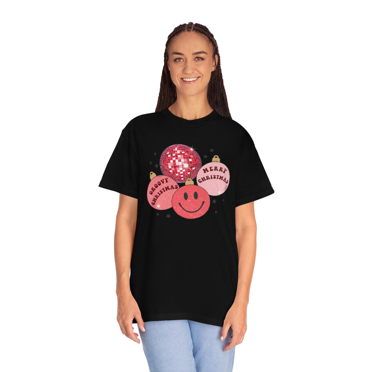 Groovy Christmas Unisex Garment-Dyed Comfort Colors PREMIUM T-shirt