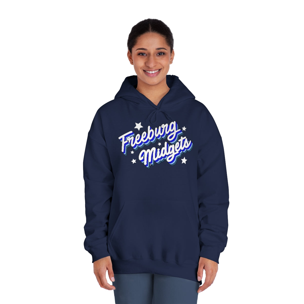 Retro Freeburg Midgets Unisex DryBlend® Hooded Sweatshirt