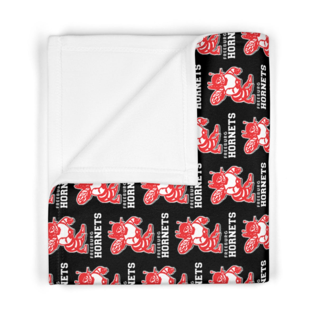 Black Freeburg Hornets Soft Fleece Baby Blanket