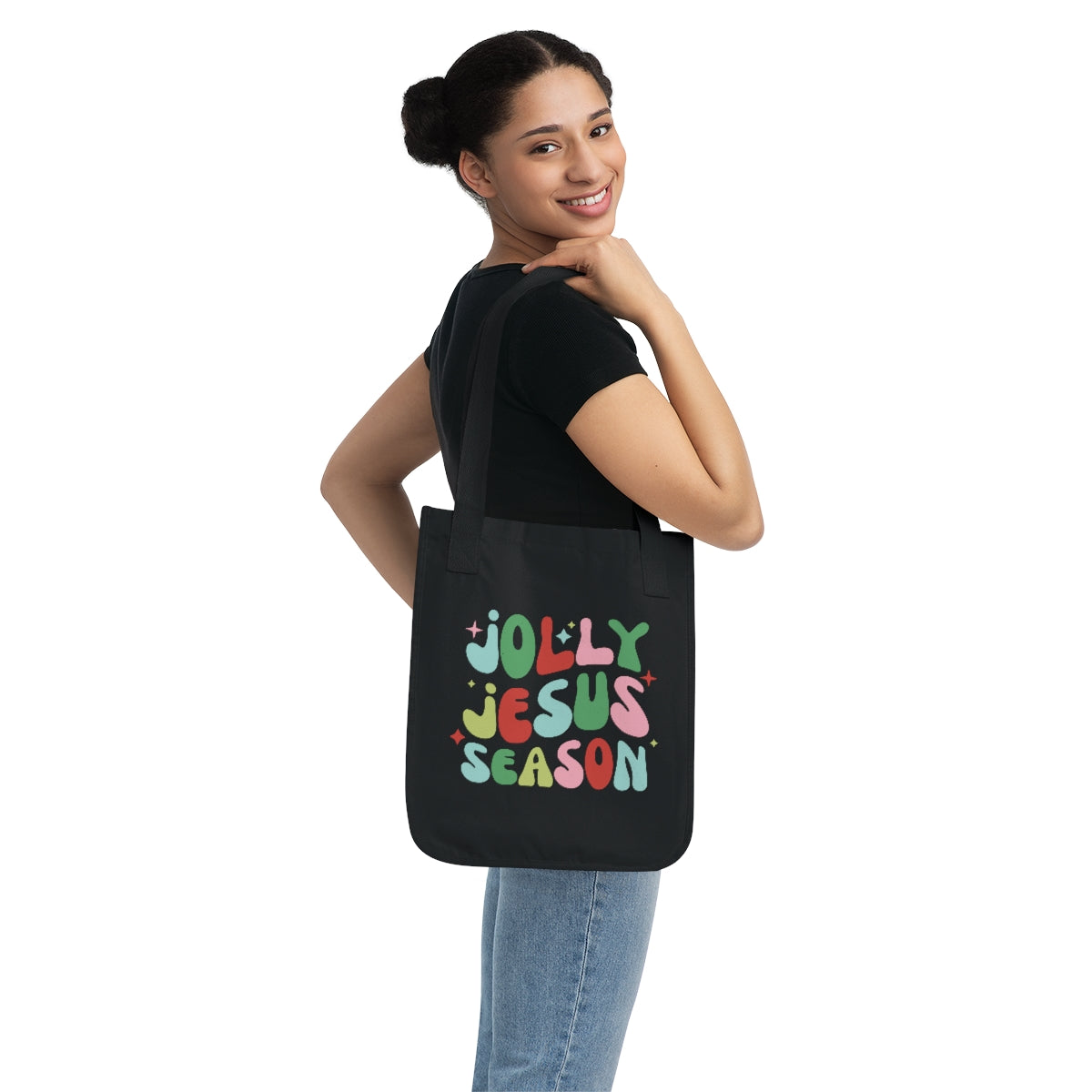 Jolly Jesus Season Organic Canvas Tote Bag
