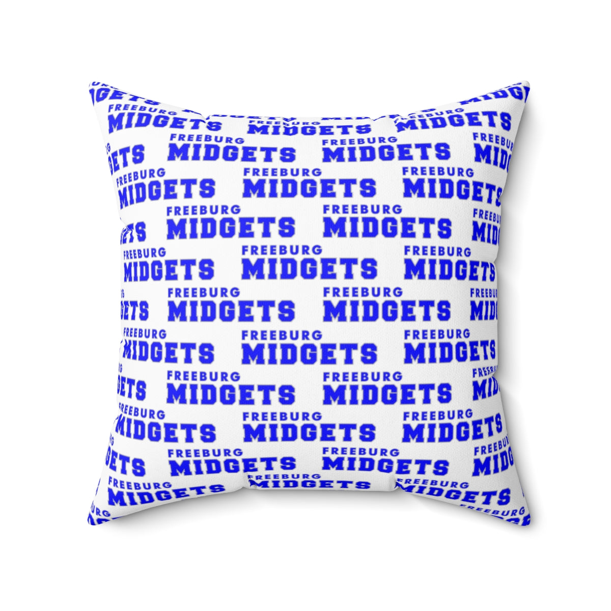 White Freeburg Midgets Spun Polyester Square Pillow