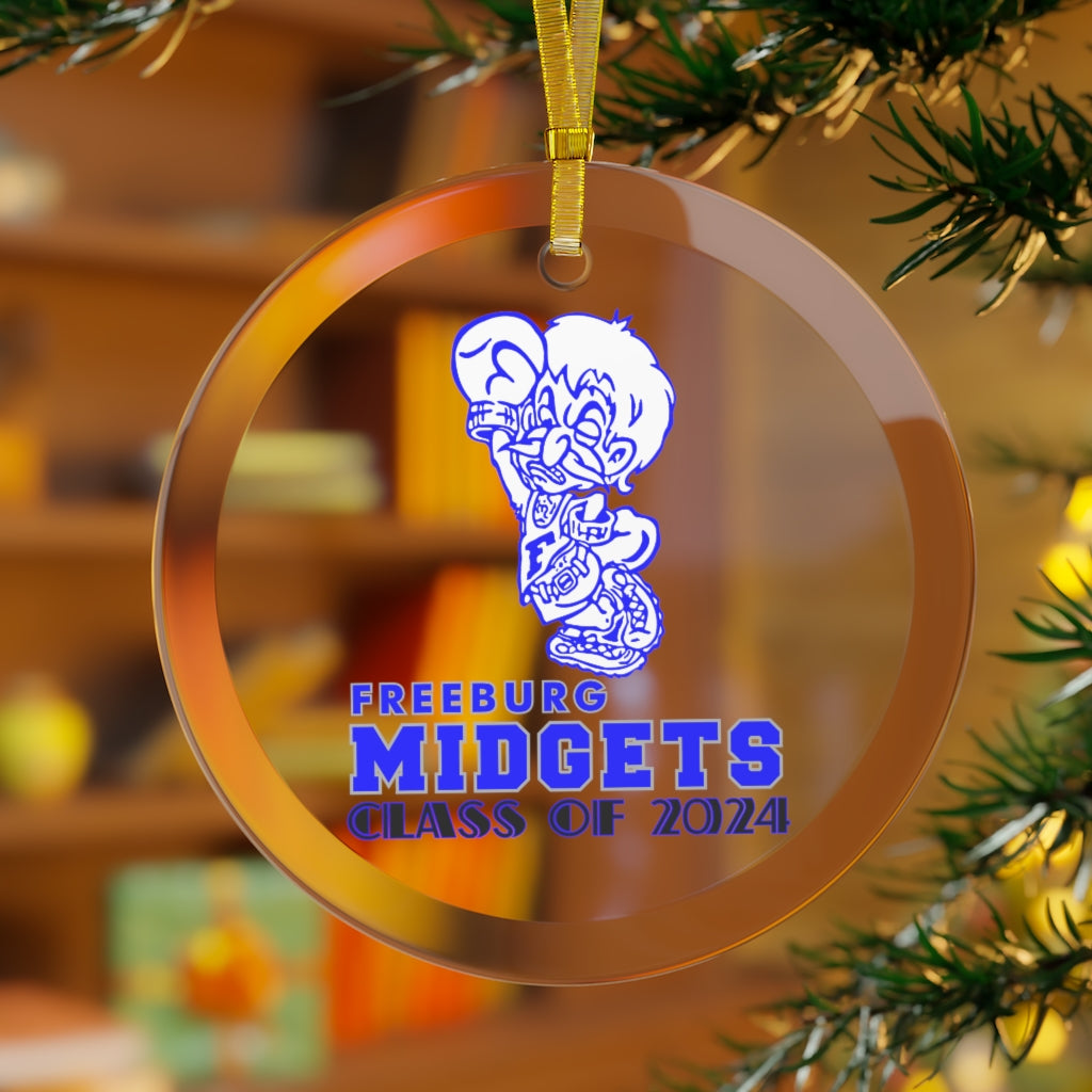 Freeburg Midget Glass Ornament - Class of 2024
