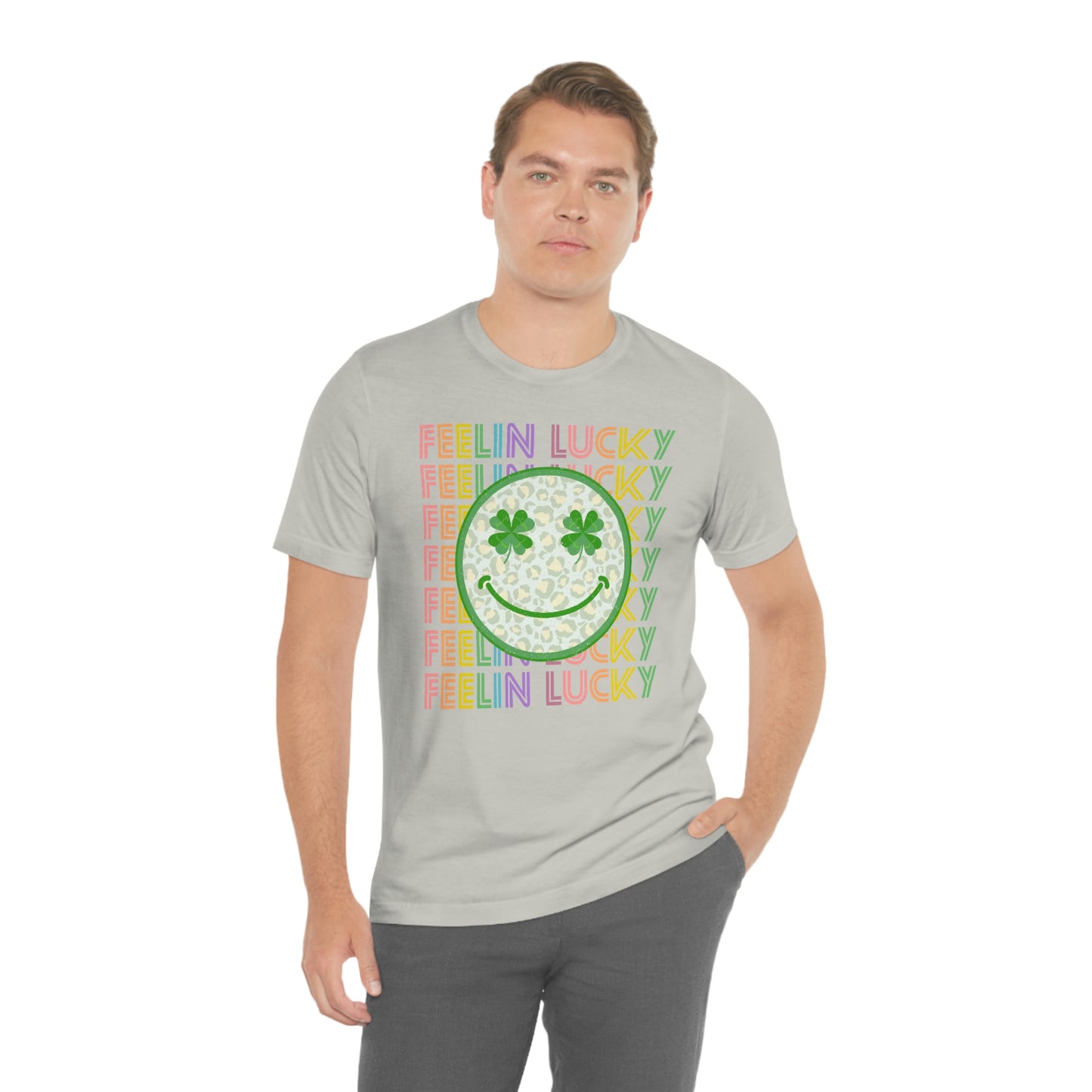 St. Patrick's Day "Feelin Lucky" Unisex Jersey Short Sleeve Tee
