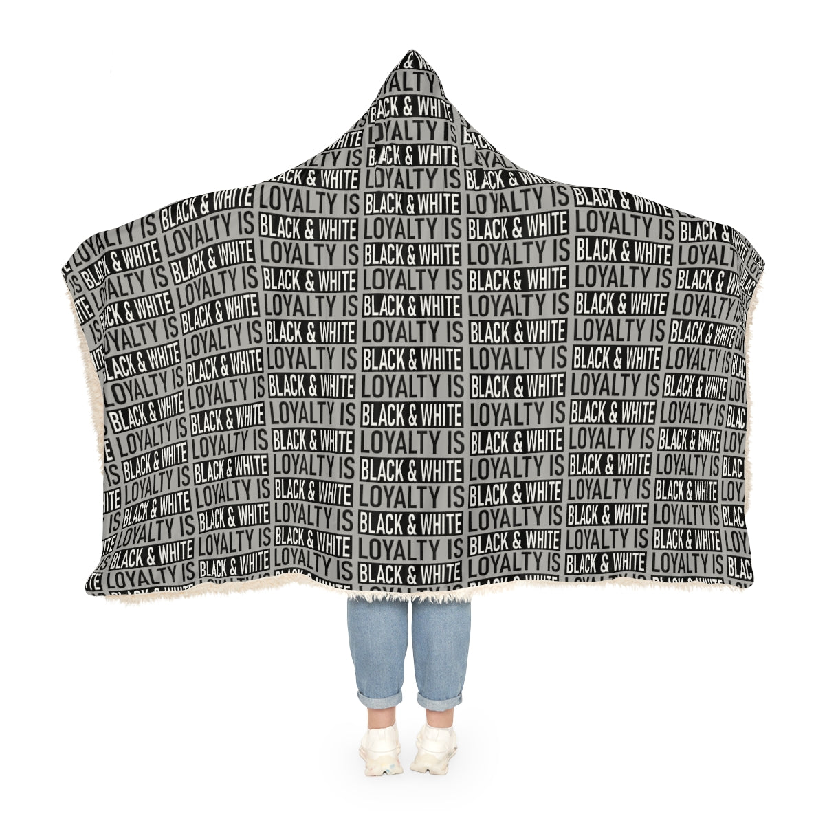 Gray "Loyalty is Black and White" Snuggle Blanket