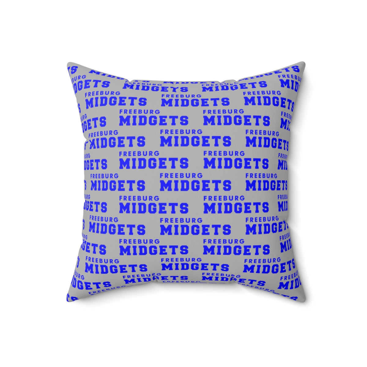 Gray Freeburg Midgets Spun Polyester Square Pillow