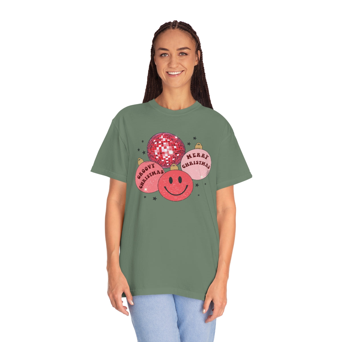 Groovy Christmas Unisex Garment-Dyed Comfort Colors PREMIUM T-shirt