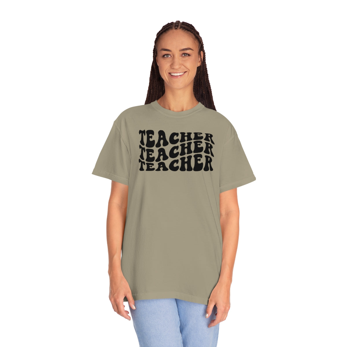 Teacher Black Print Unisex Garment-Dyed PREMIUM T-shirt