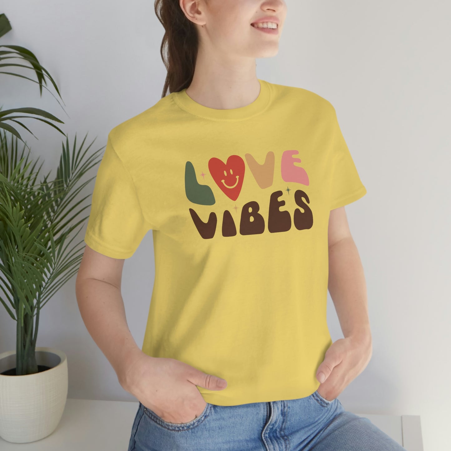 "Love Vibes" Unisex Jersey Short Sleeve Tee