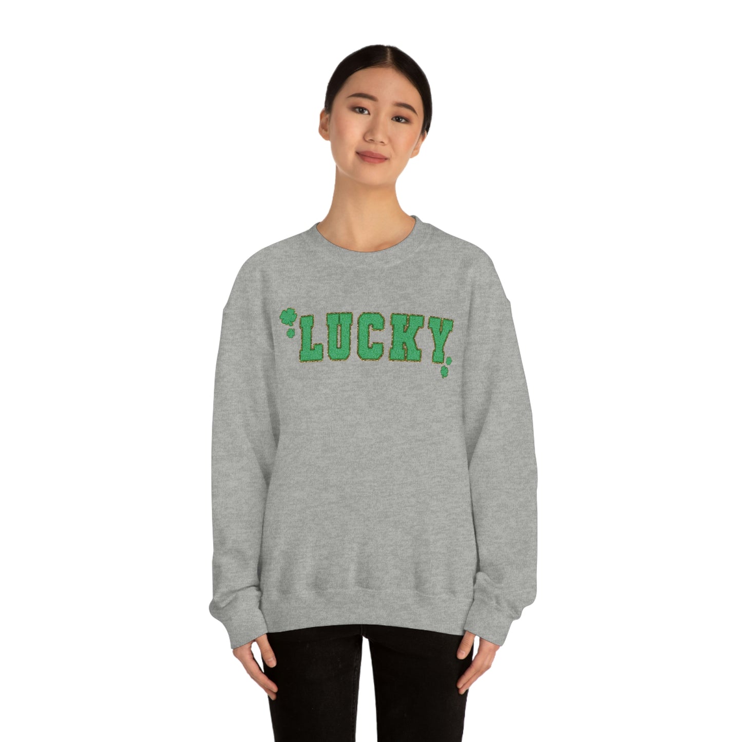 St. Patrick's Day "Lucky" Design Unisex Heavy Blend Crewneck Sweatshirt