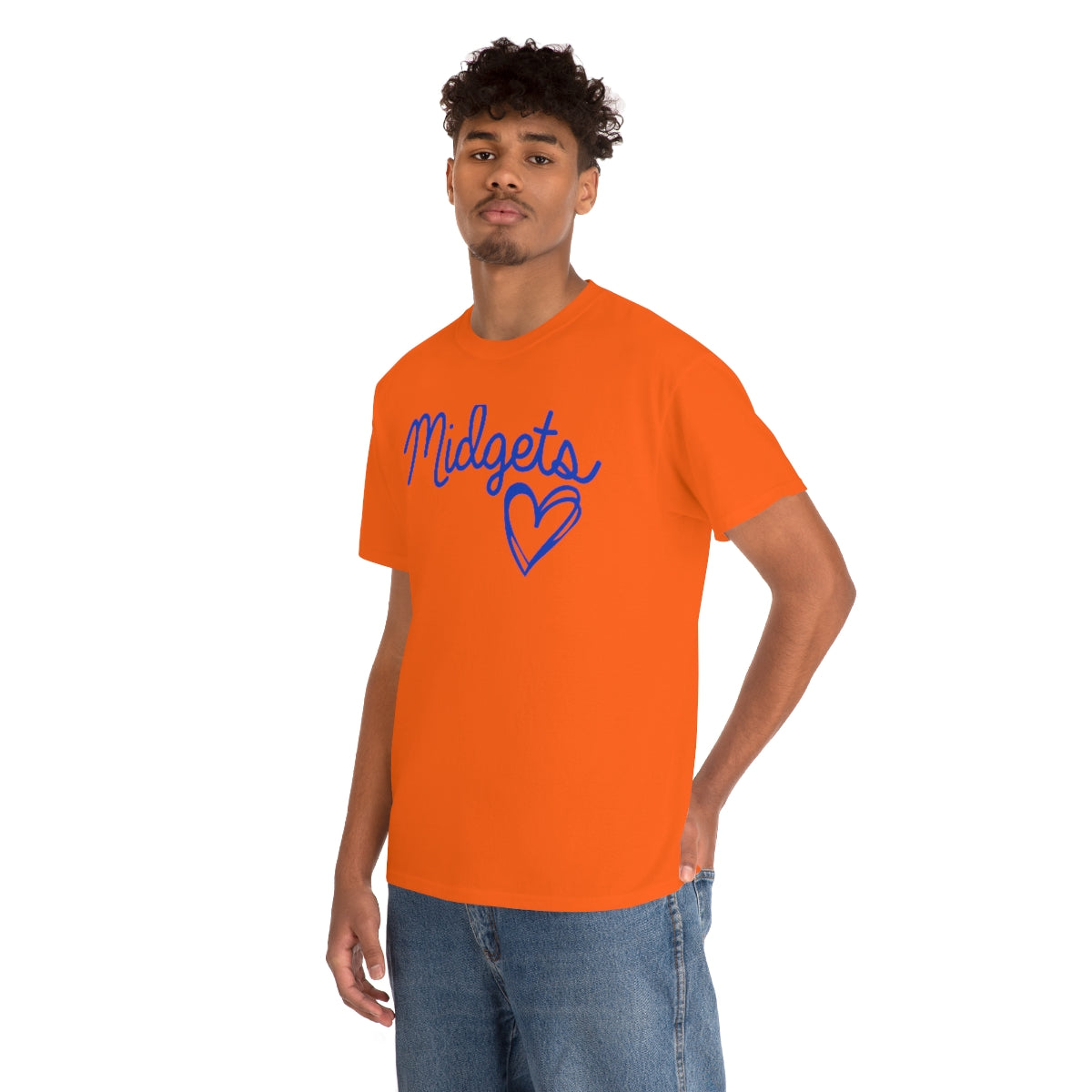 Midget Blue Heart Unisex Heavy Cotton Tee