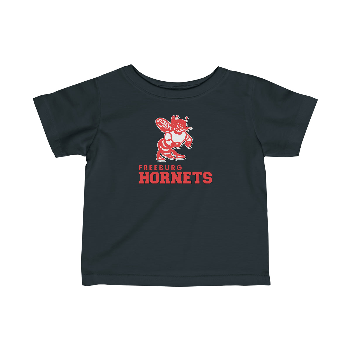 Black Freeburg Hornet Infant Fine Jersey Tee