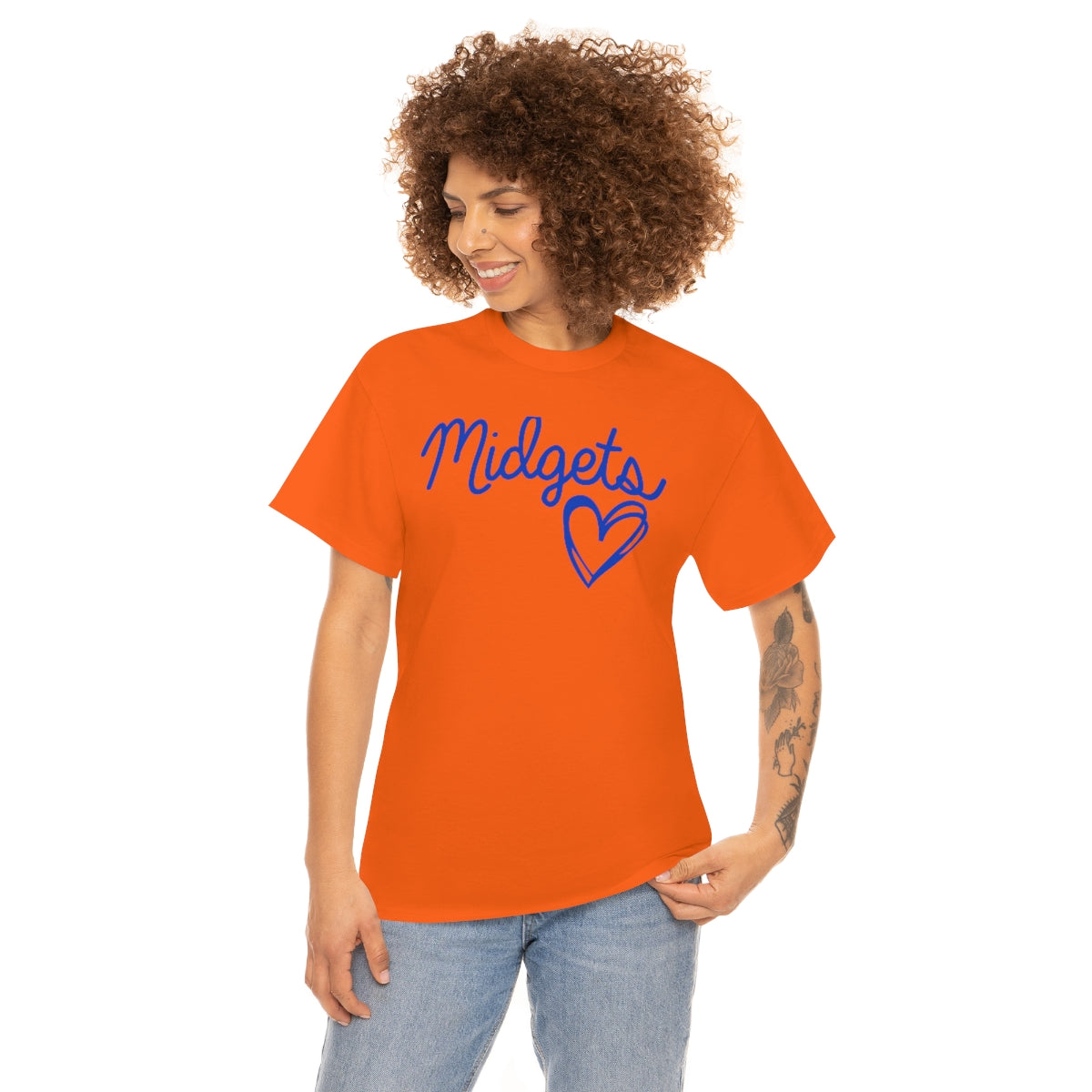 Midget Blue Heart Unisex Heavy Cotton Tee