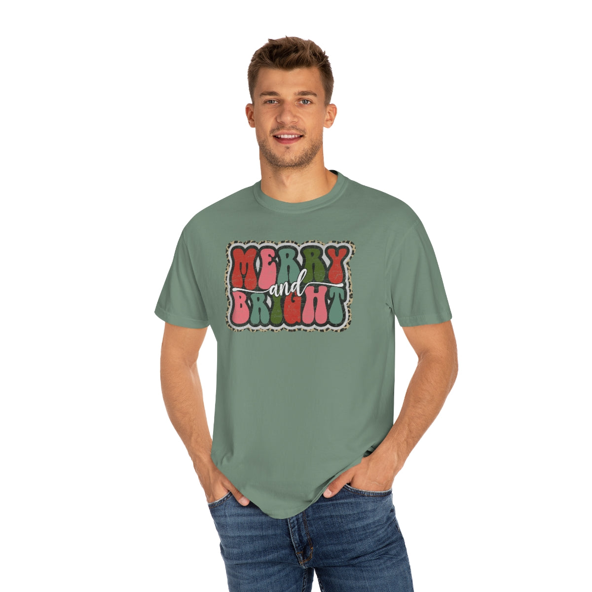 Merry and Bright Unisex Garment-Dyed Comfort Colors PREMIUM T-shirt