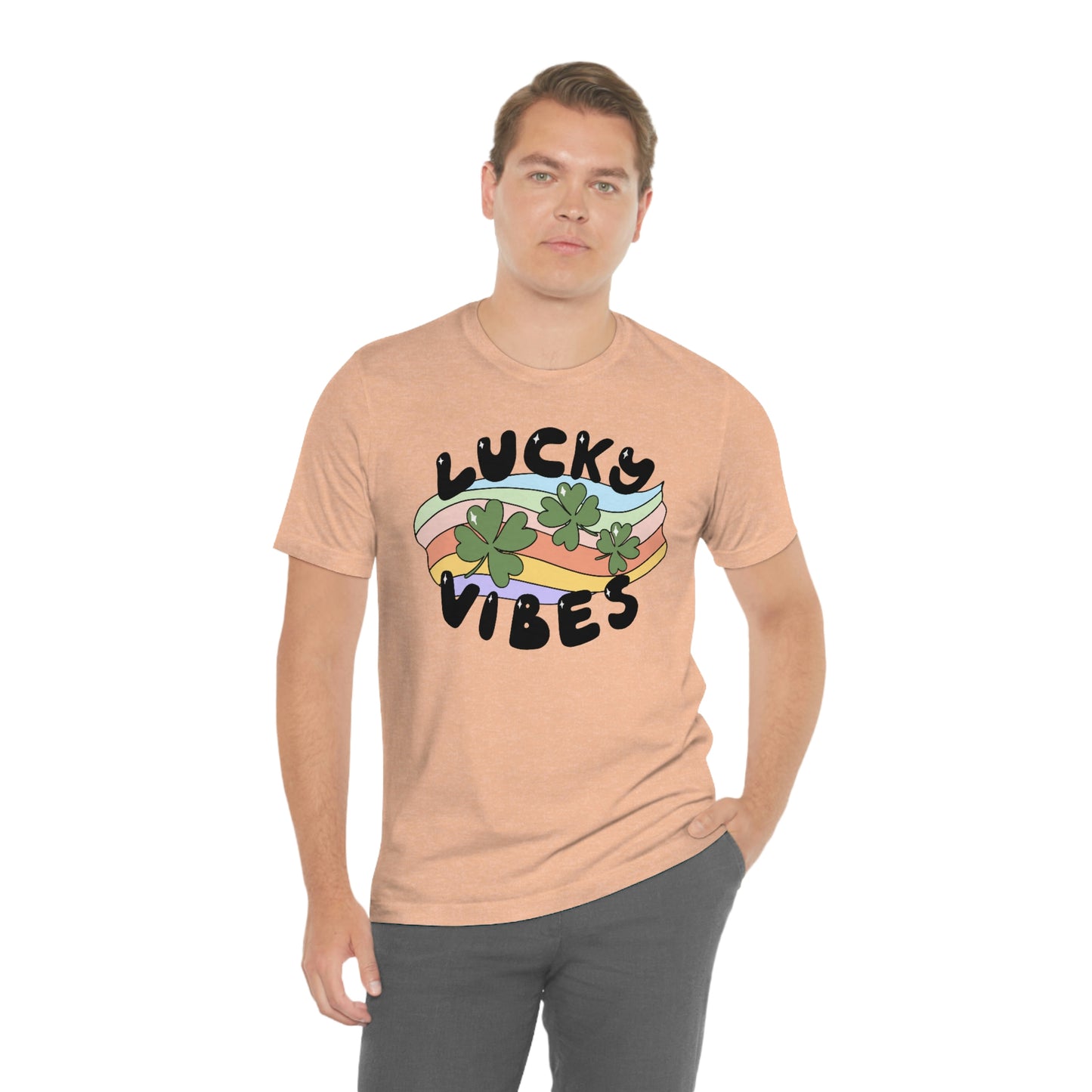 St. Patrick's Day "Lucky Vibes" Unisex Jersey Short Sleeve Tee