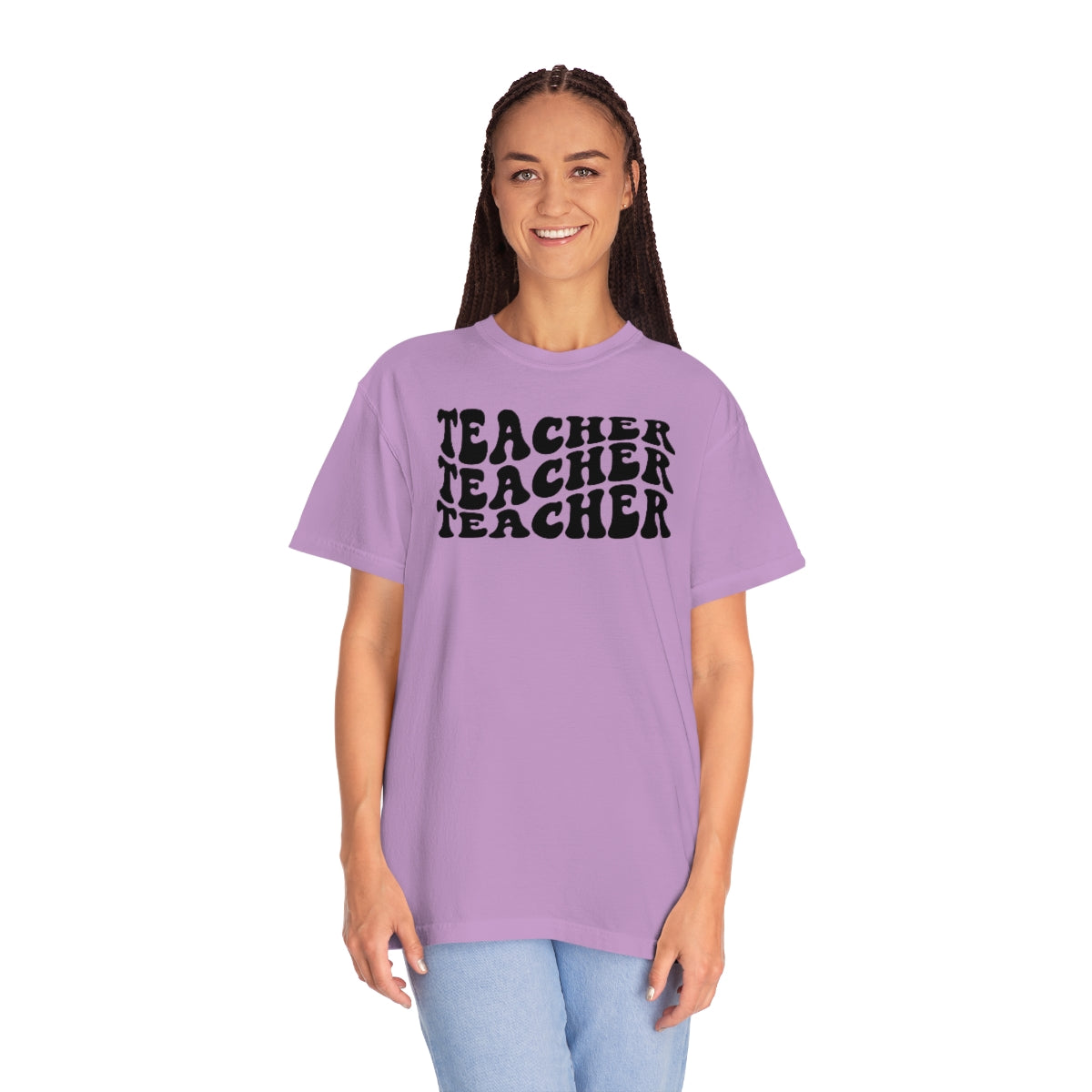 Teacher Black Print Unisex Garment-Dyed PREMIUM T-shirt