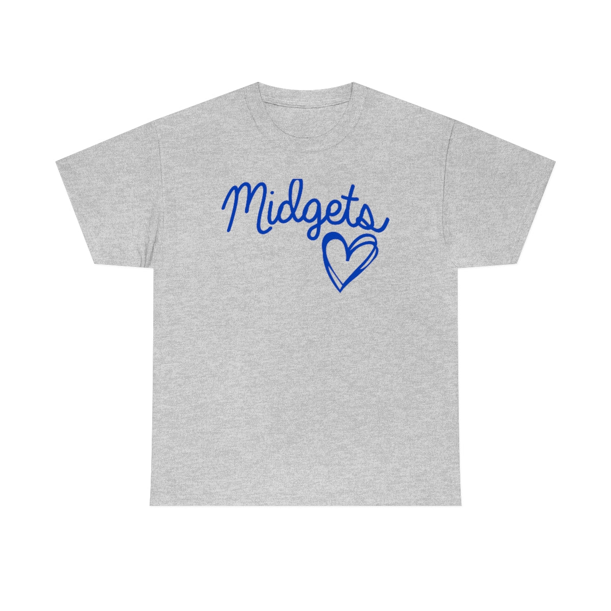 Midget Blue Heart Unisex Heavy Cotton Tee