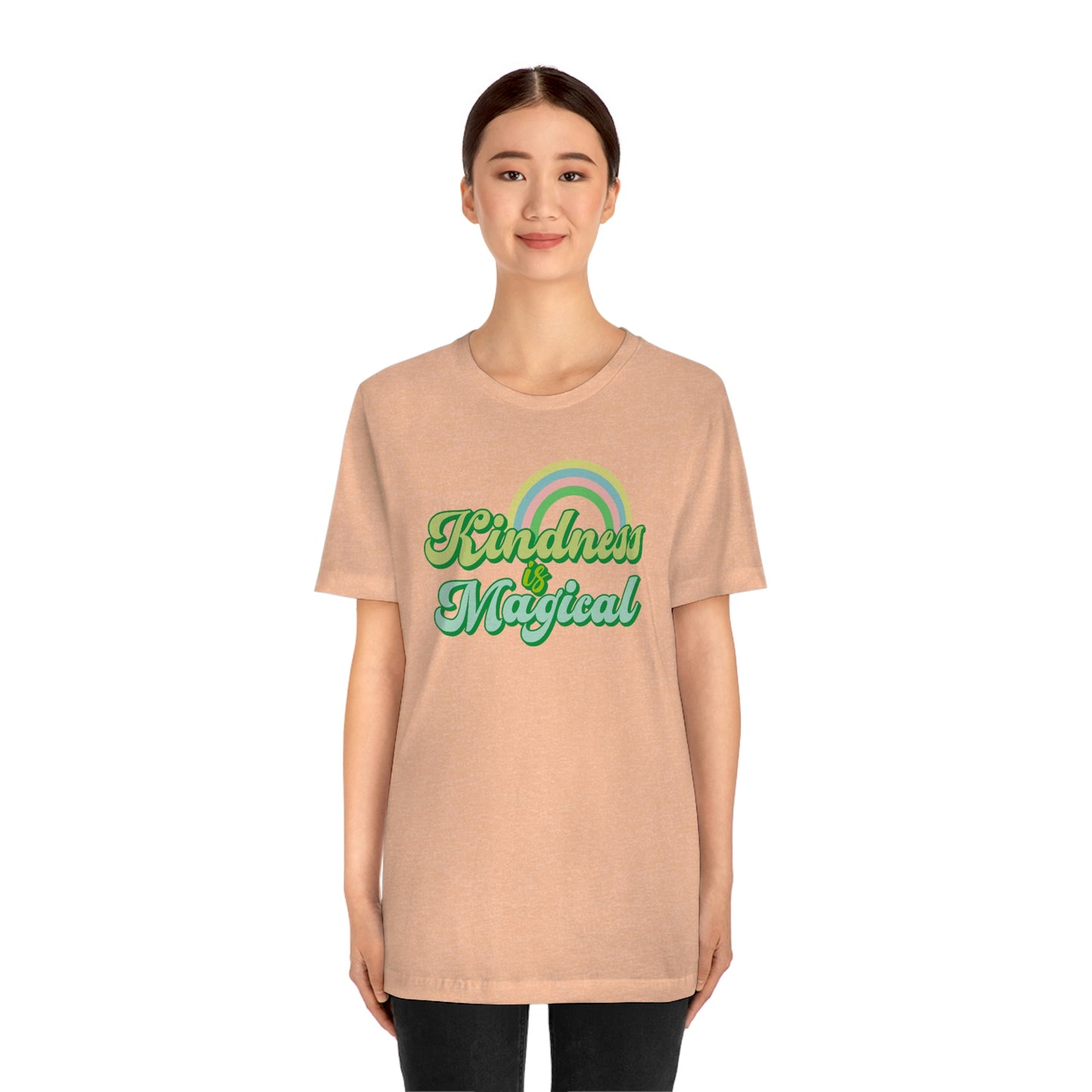 St. Patrick's Day "Kindness is Magical" - Front Side Only Unisex Jersey Short Sleeve Tee