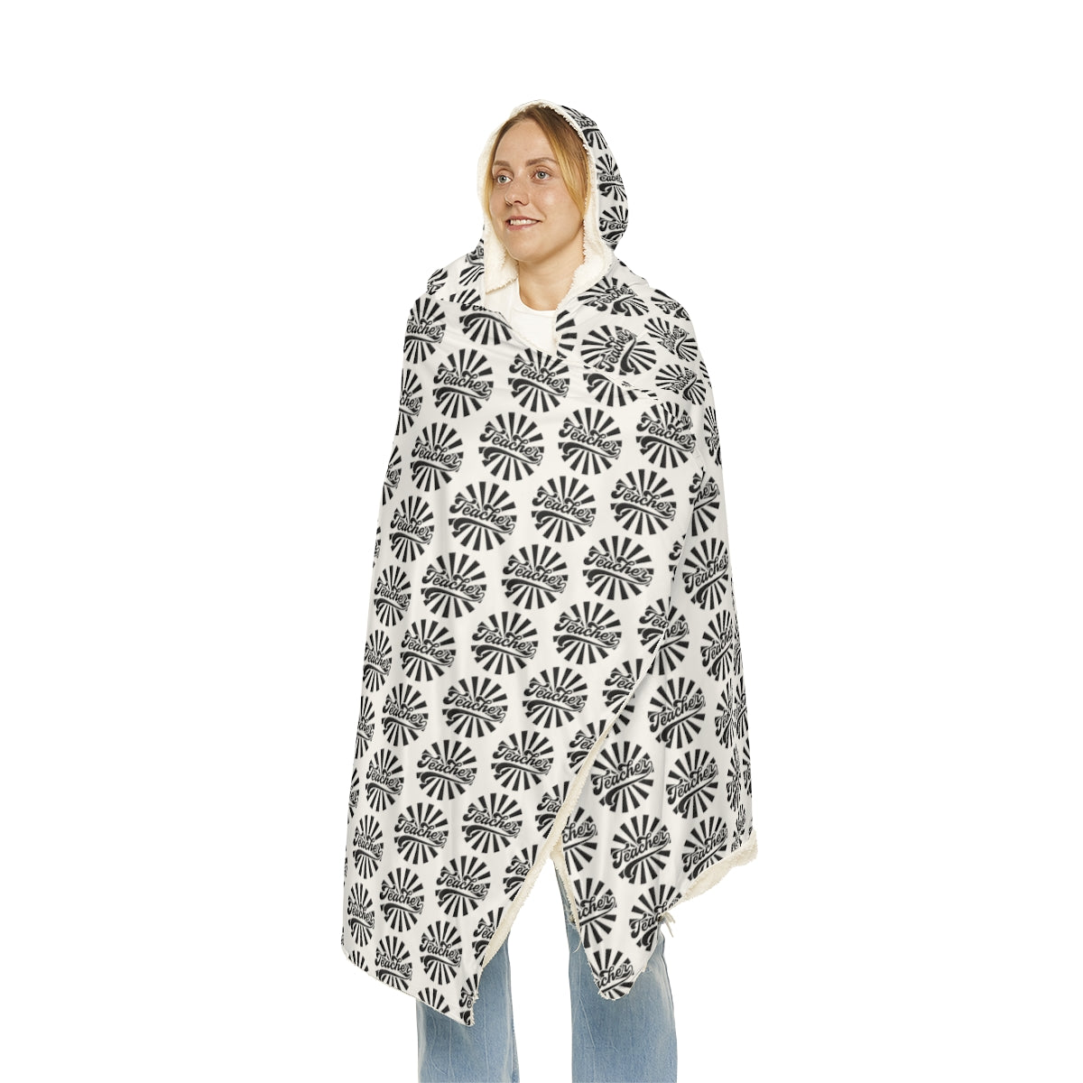 White " Teacher" Snuggle Blanket