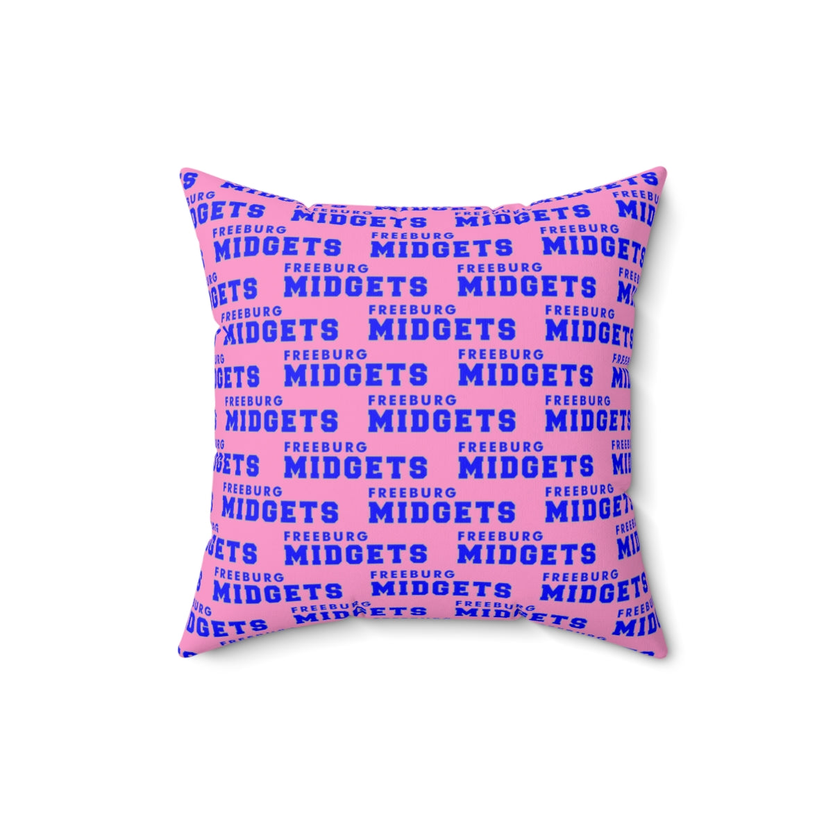 Pink Freeburg Midgets Spun Polyester Square Pillow