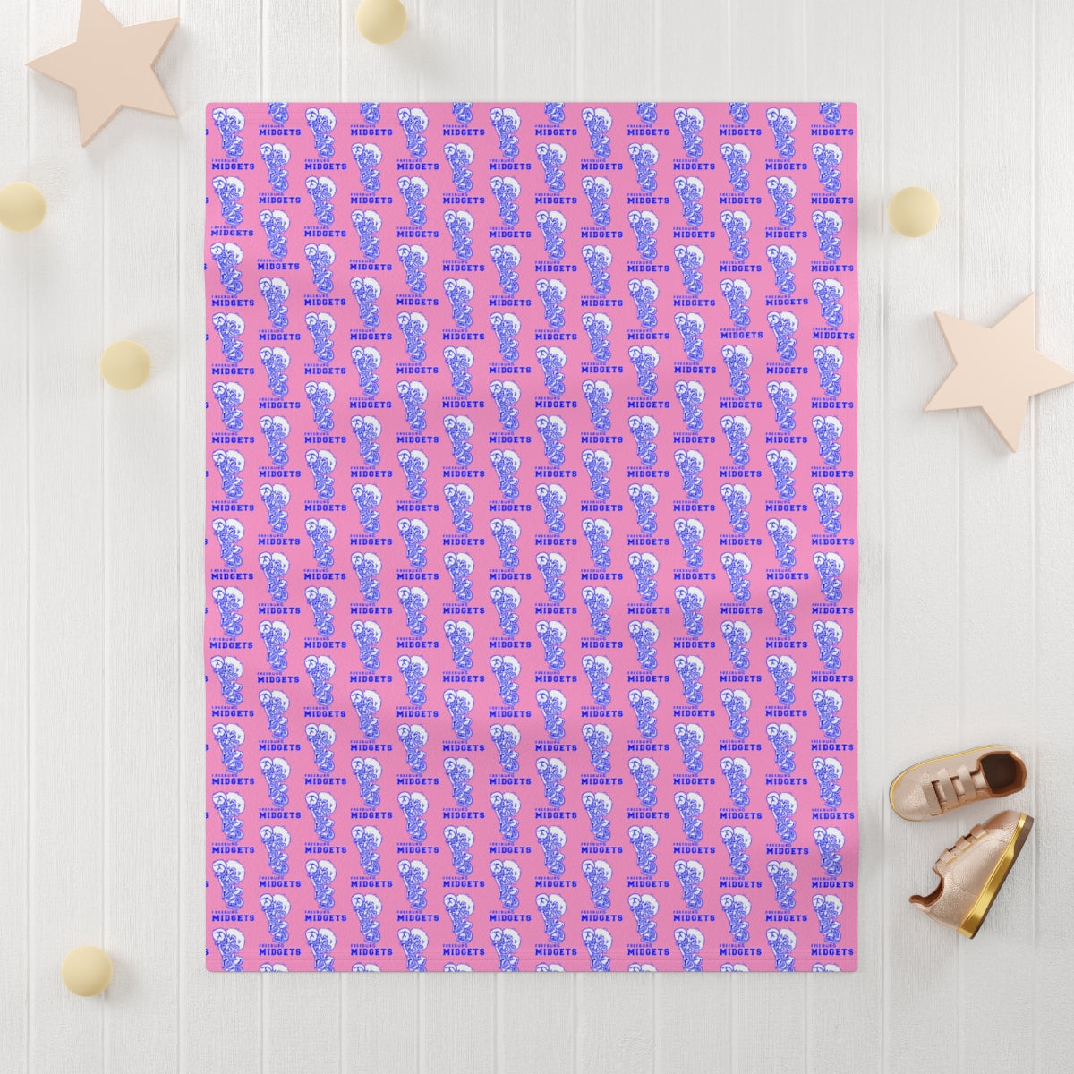 Pink Freeburg Midgets Soft Fleece Baby Blanket