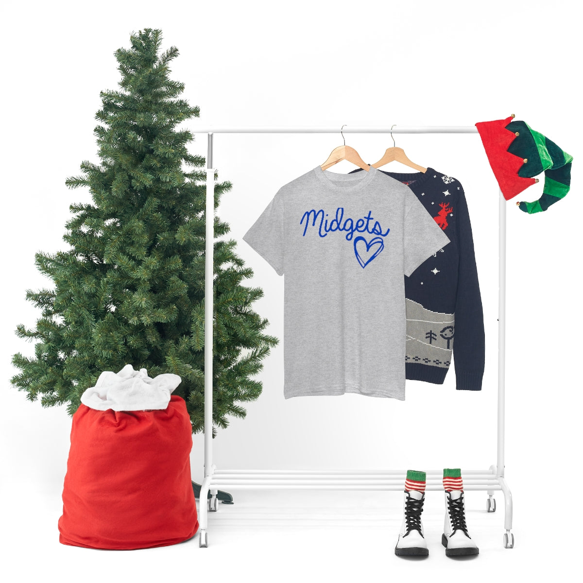 Midget Blue Heart Unisex Heavy Cotton Tee