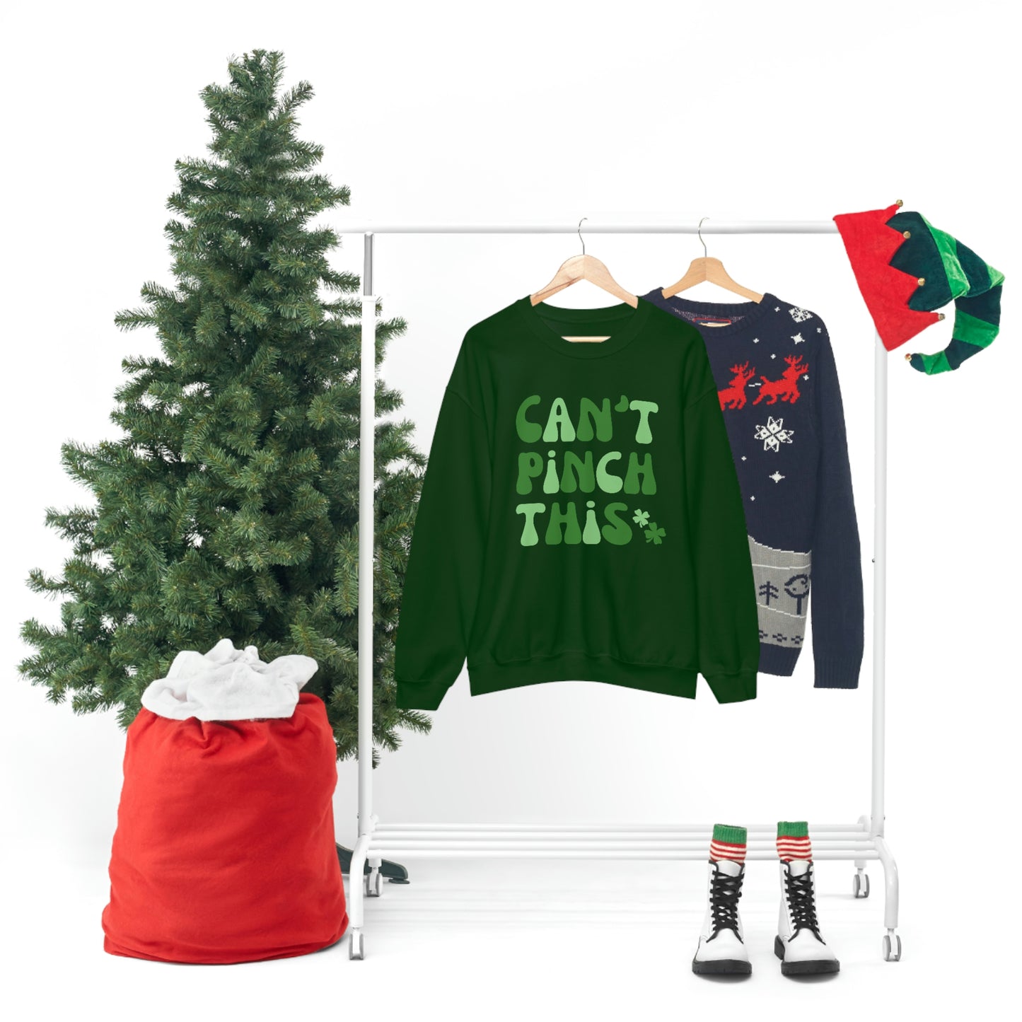St. Patrick's Day "Can't Pinch This" Design Unisex Heavy Blend Crewneck Sweatshirt
