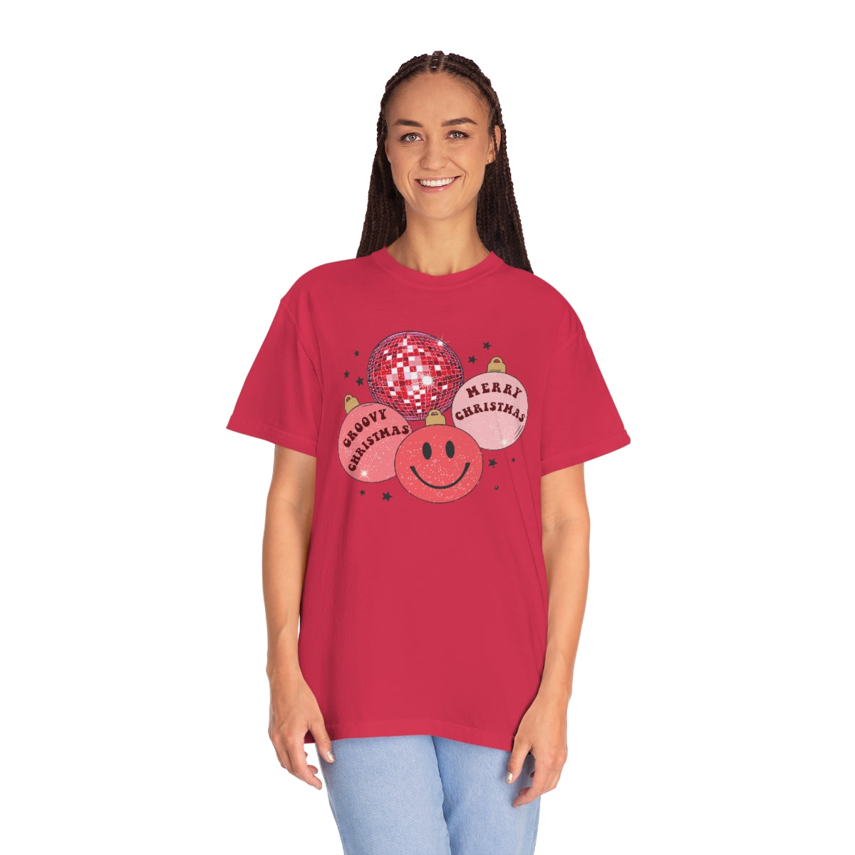 Groovy Christmas Unisex Garment-Dyed Comfort Colors PREMIUM T-shirt