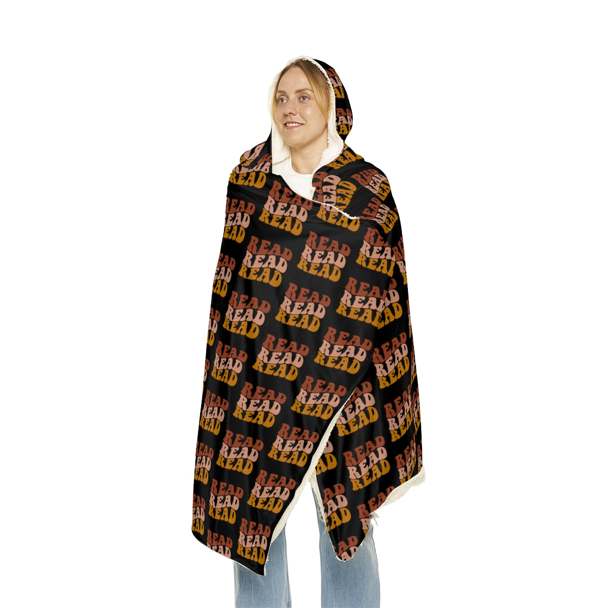 Black "Read Read Read" Snuggle Blanket