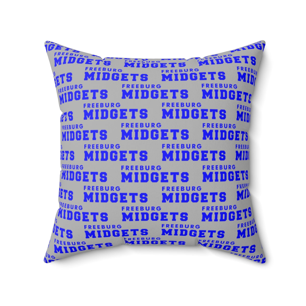 Gray Freeburg Midgets Spun Polyester Square Pillow