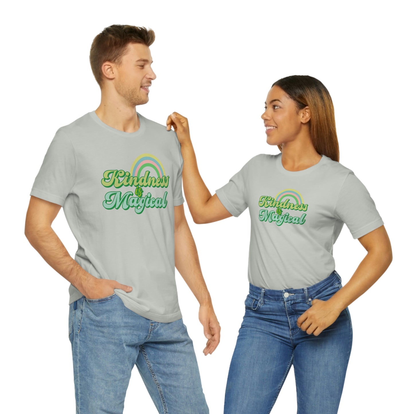 St. Patrick's Day "Kindness is Magical" - Front Side Only Unisex Jersey Short Sleeve Tee