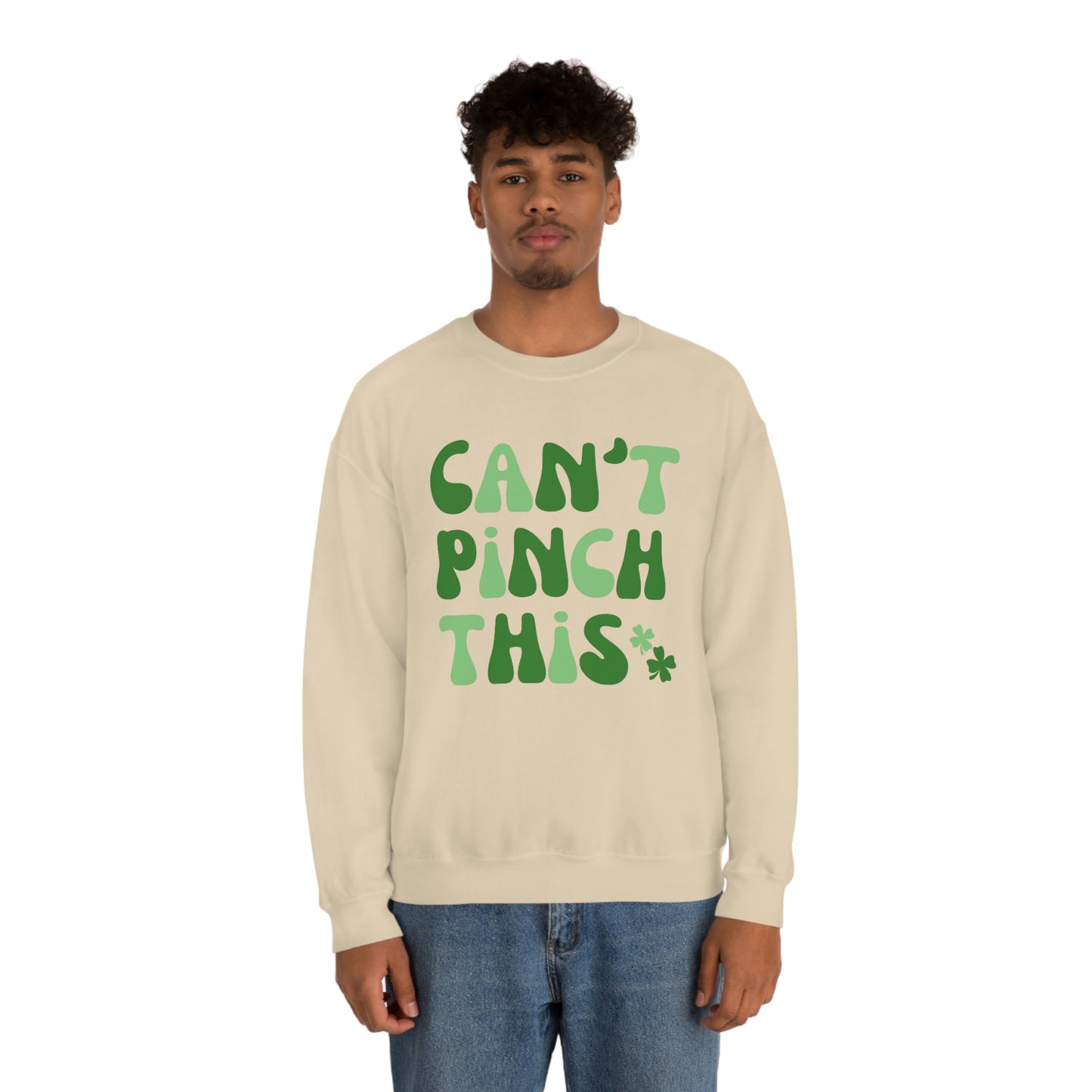 St. Patrick's Day "Can't Pinch This" Design Unisex Heavy Blend Crewneck Sweatshirt