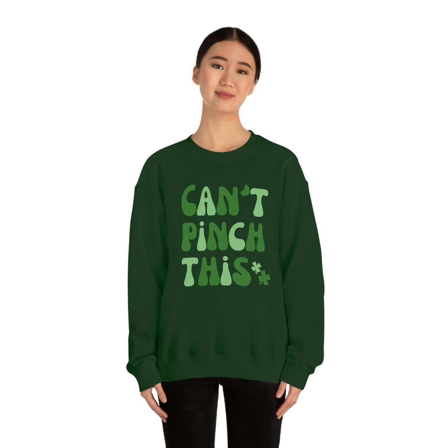 St. Patrick's Day "Can't Pinch This" Design Unisex Heavy Blend Crewneck Sweatshirt