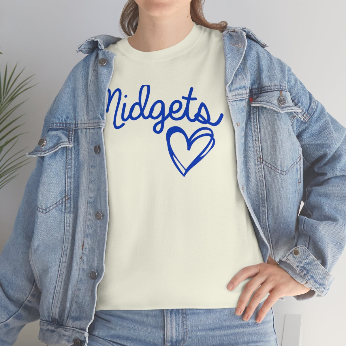 Midget Blue Heart Unisex Heavy Cotton Tee