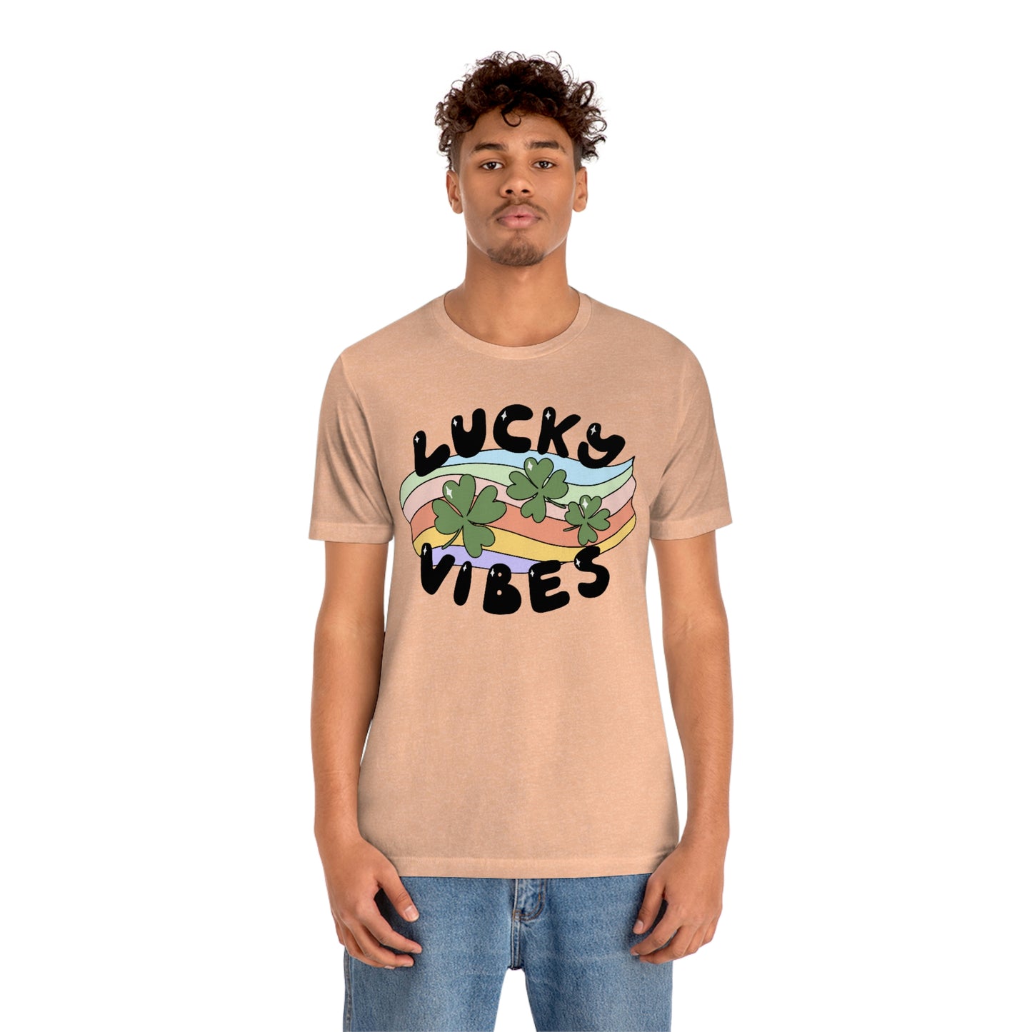 St. Patrick's Day "Lucky Vibes" Unisex Jersey Short Sleeve Tee