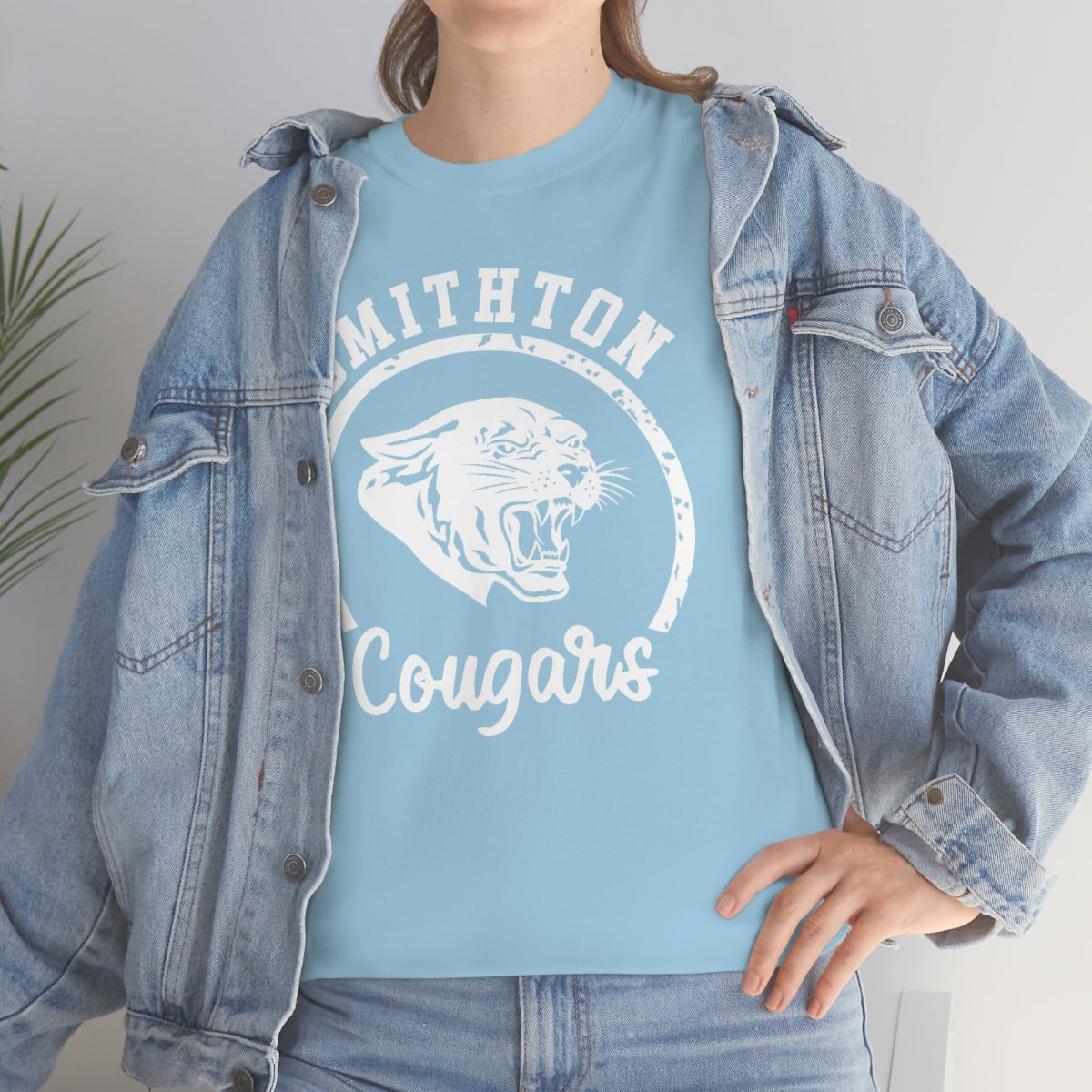 Smithton Cougars - White Imprint Unisex Heavy Cotton Tee