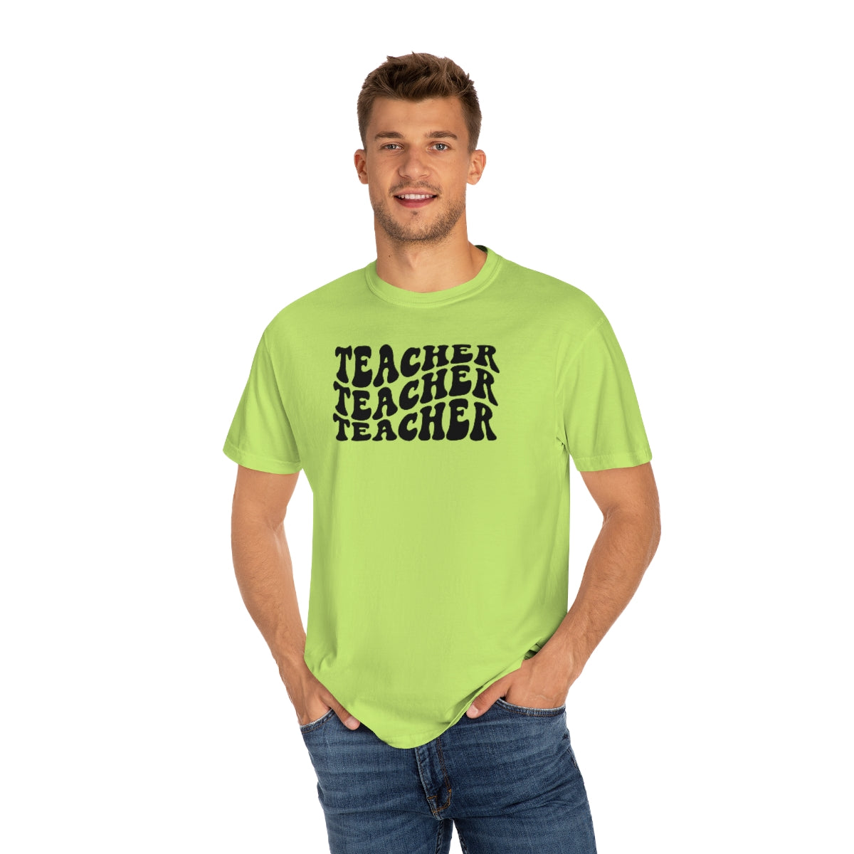 Teacher Black Print Unisex Garment-Dyed PREMIUM T-shirt