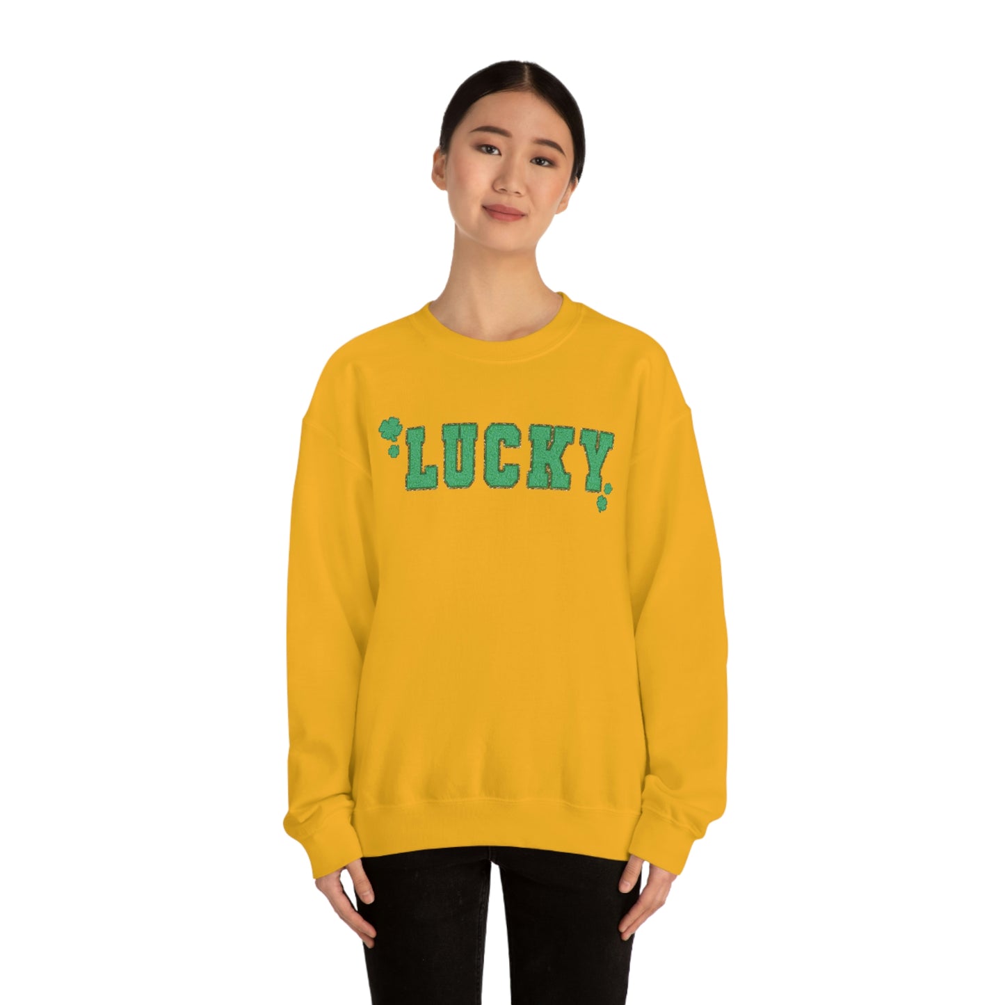 St. Patrick's Day "Lucky" Design Unisex Heavy Blend Crewneck Sweatshirt